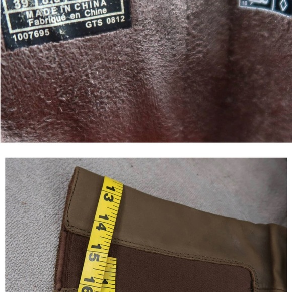 Keen Boots Akita Womens 8.5 Brown Leather Pull On Wedge Knee High Round Toe - Picture 7 of 7